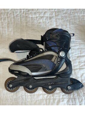 Bladerunner Performa ABEC 5 Inline Skates Size 8 Gray/Blue Adjustable With Strap
